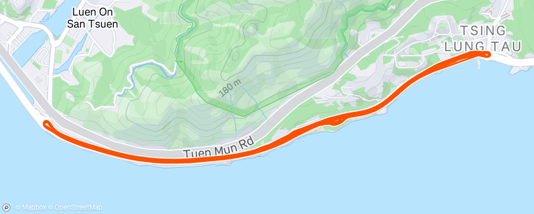 Map of the activity, Evening Ride