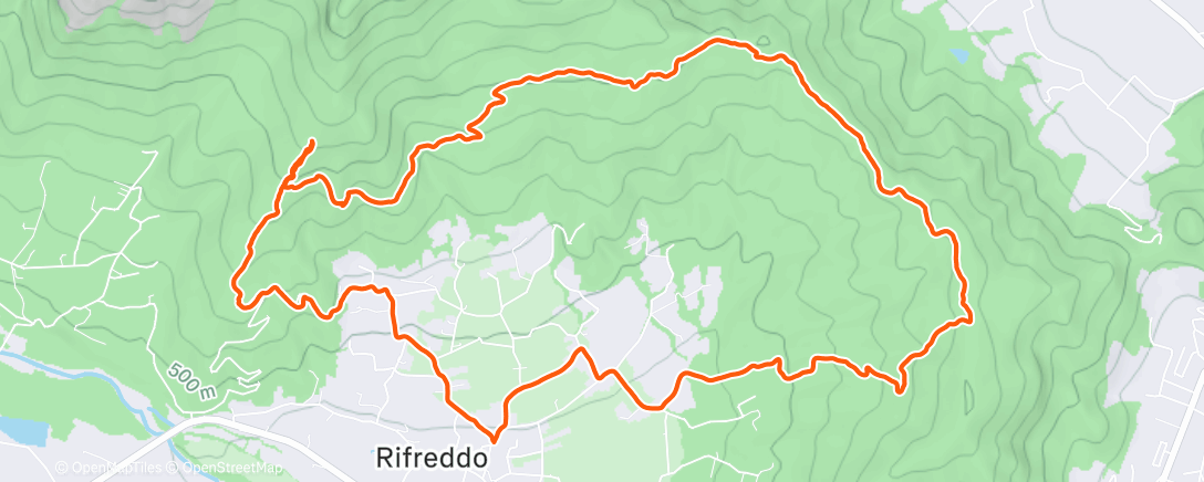 Map of the activity, Lunch Trail Run