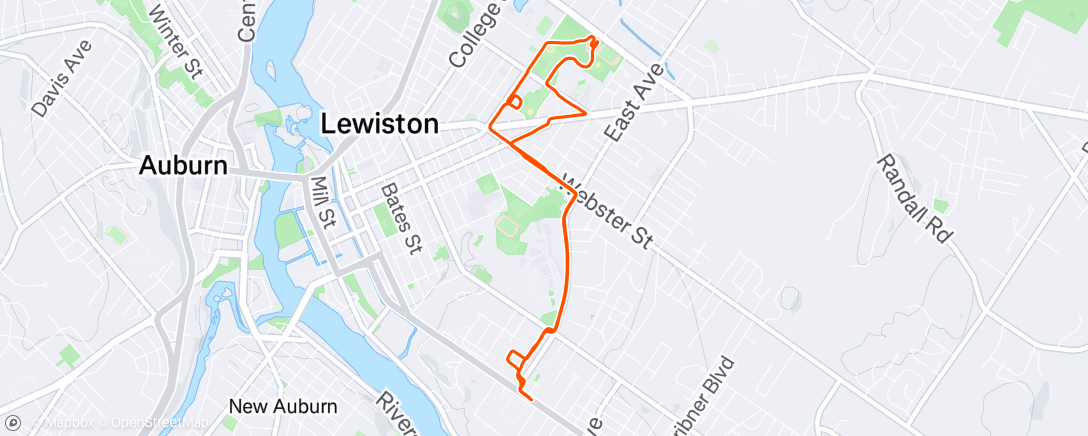Map of the activity, Morning Run
