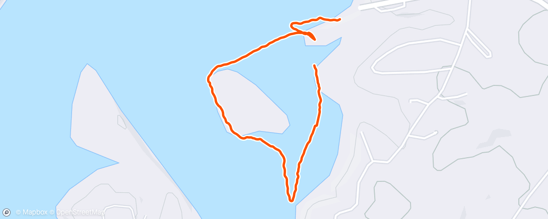 Map of the activity, Afternoon Kayaking