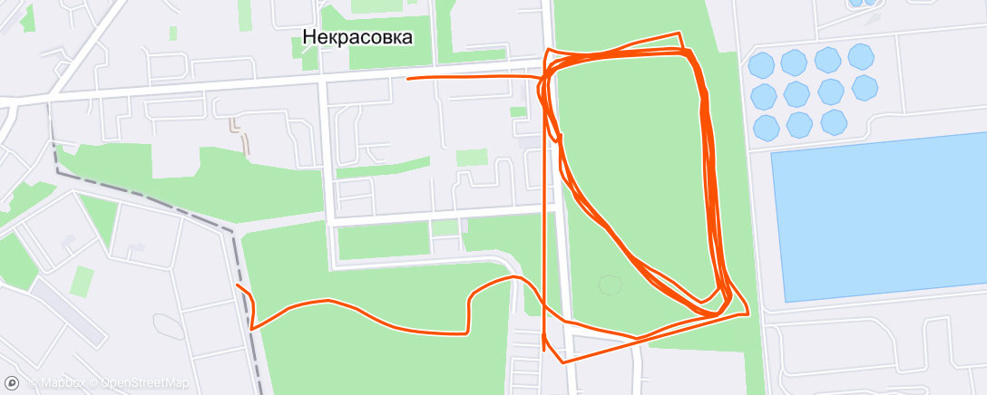 Map of the activity, Night Run