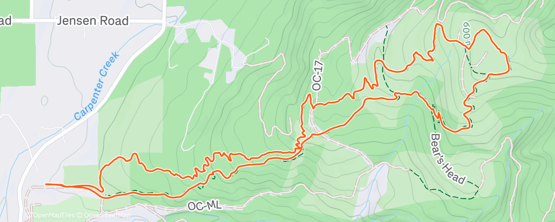 Mapa de la actividad (Afternoon Mountain Bike Ride)