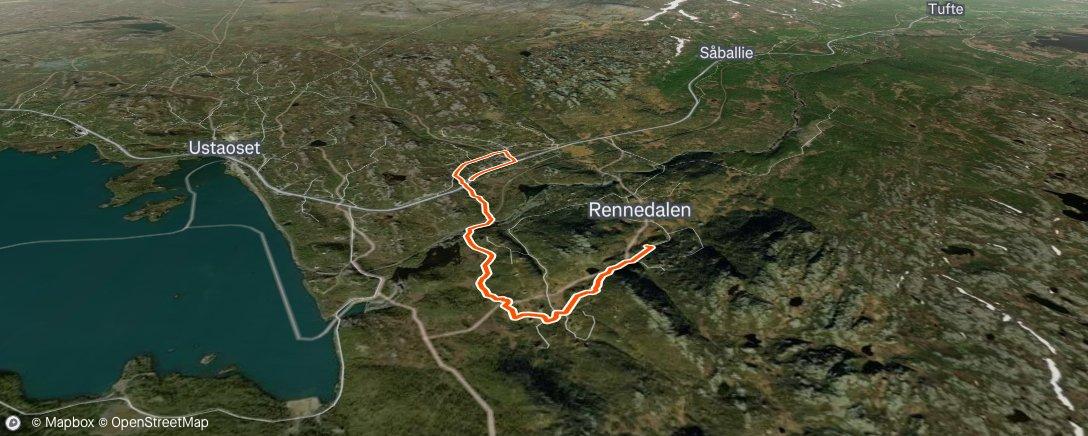 Map of the activity, Tur med kone og hund