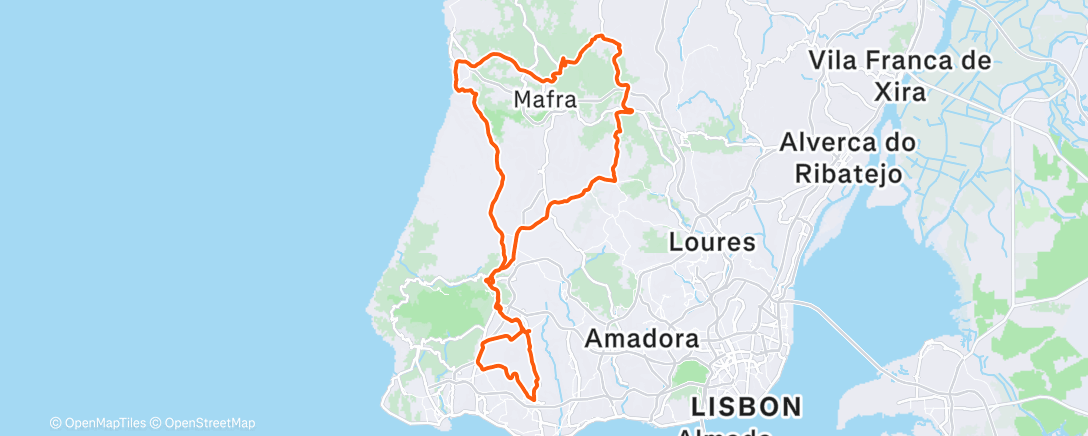 Map of the activity, Morning Ride