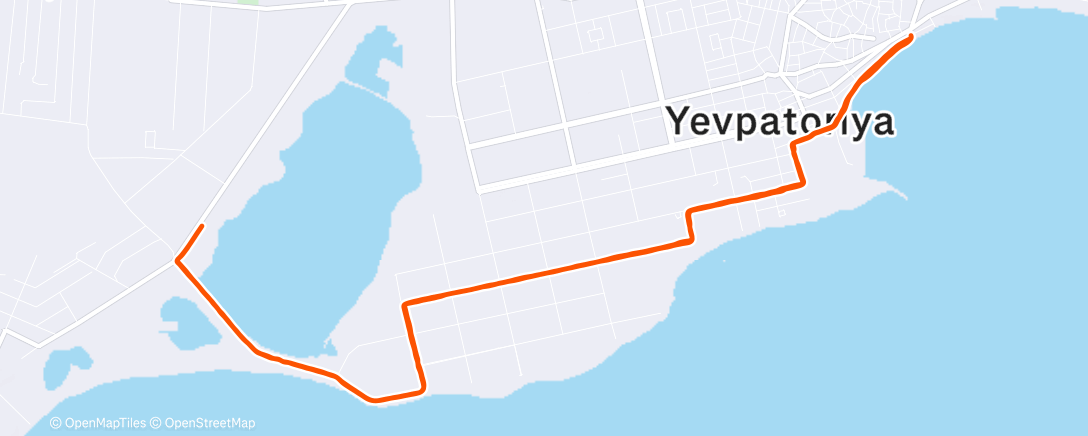 Map of the activity, Полуденный забег