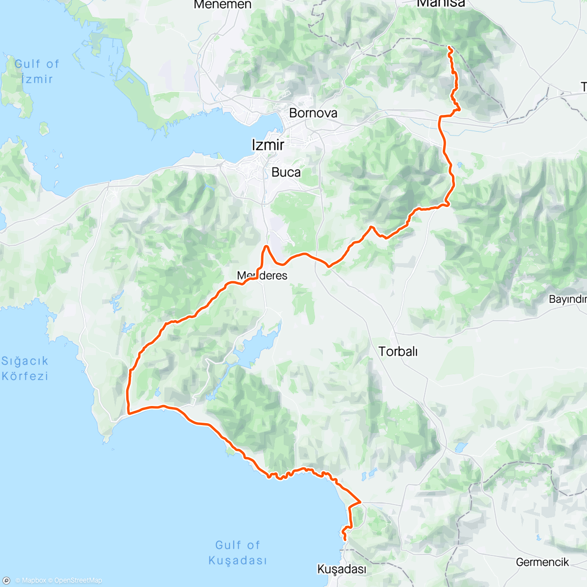 Map of the activity, Tour of Türkiye