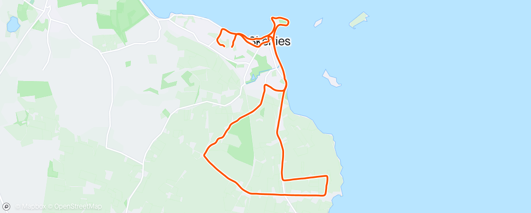 Map of the activity, Skerries -> Loughshinny