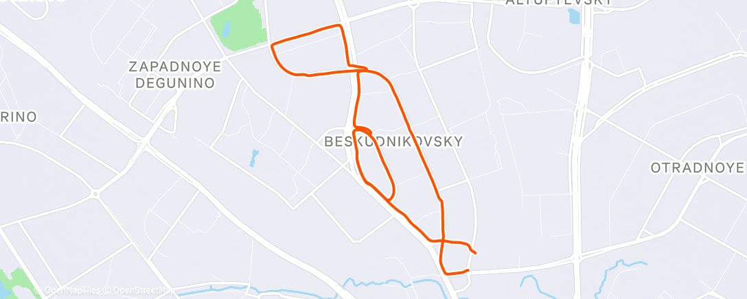Map of the activity, Evening Run