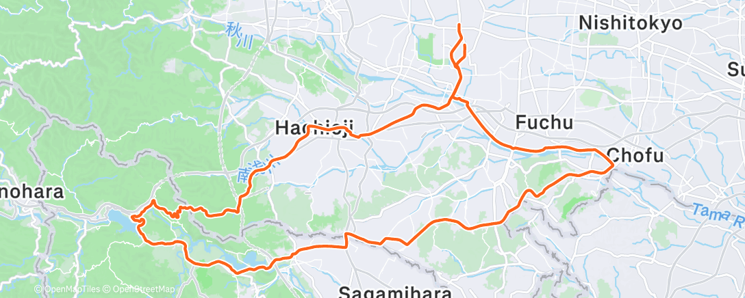 Карта физической активности (午後のライド)