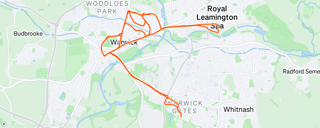 Map of the activity, Afternoon Ride