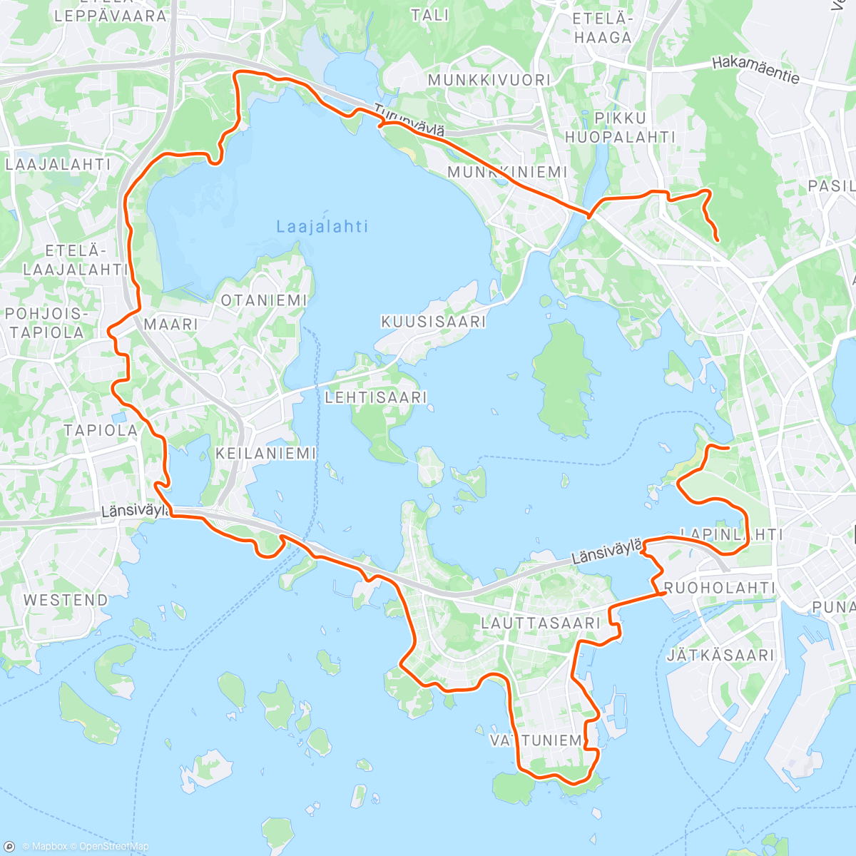 Mapa da atividade, Human powered ride