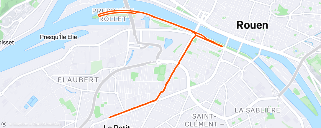 Map of the activity, Training effect: Sprint