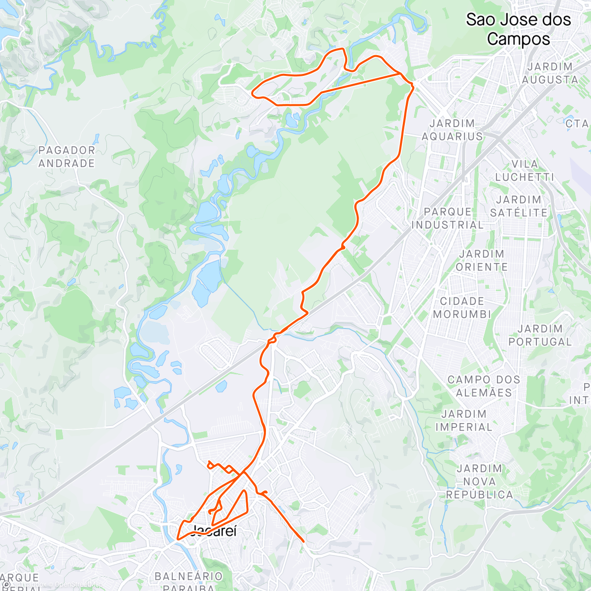 Mapa de la actividad, Passeio ciclístico com o intuito de reivindicar melhorias p os ciclistas, depois estiquei o pedal com o amigo do RJ.