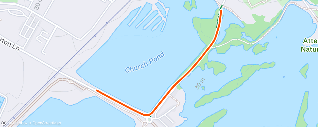Map of the activity, Evening Walk
