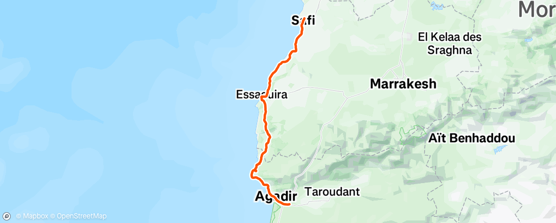 Map of the activity, Maroko dzień 1