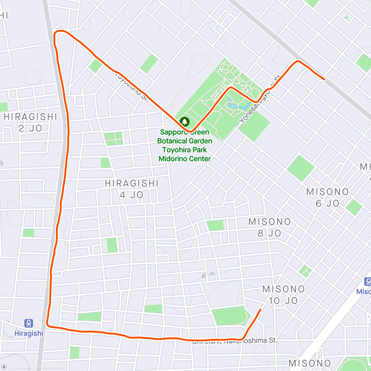Mapa da atividade, 朝のランニング