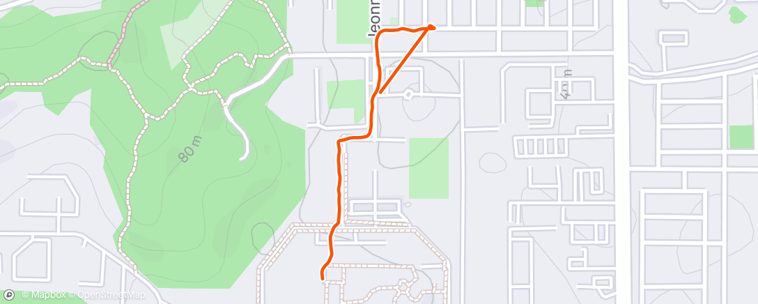 Map of the activity, Lunch Walk