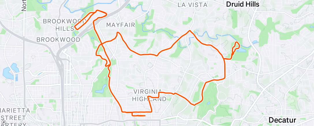 Map of the activity, Afternoon Ride