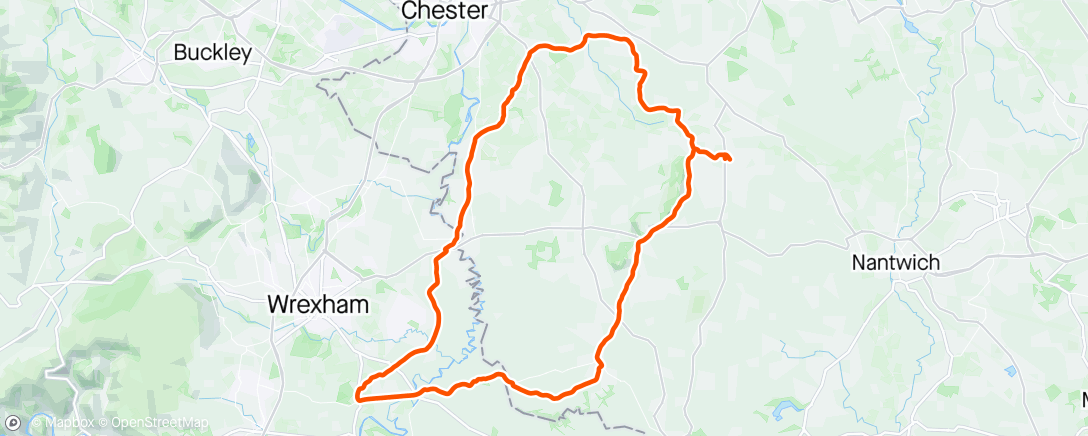Map of the activity, Morning ride to Bangor