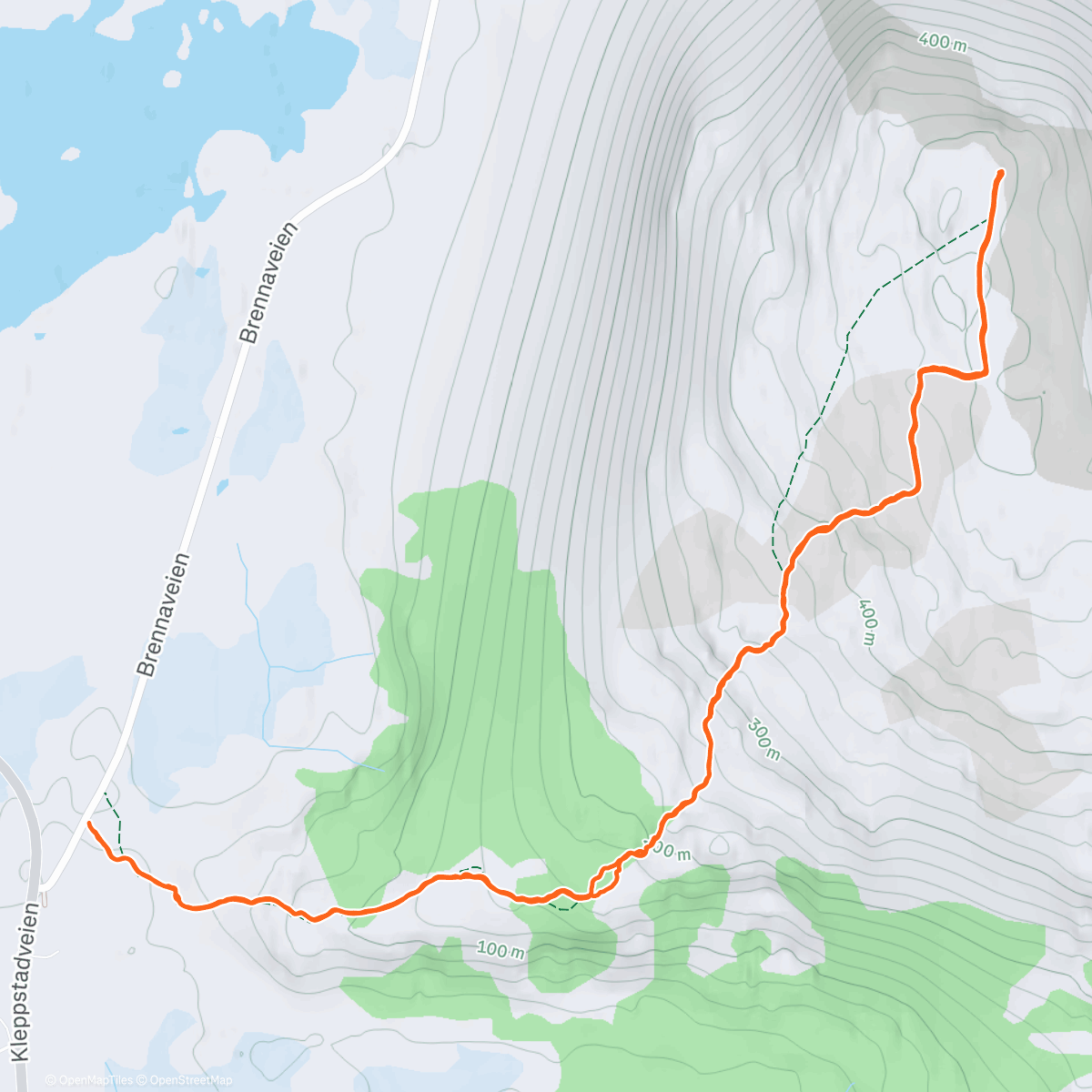 Map of the activity, Lunch Run