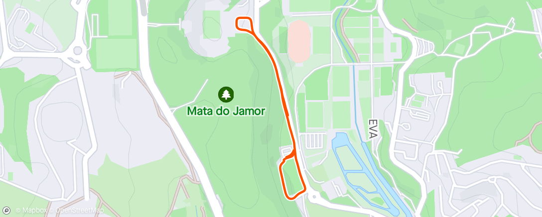 Map of the activity, Aquatlo do Jamor - Corrida