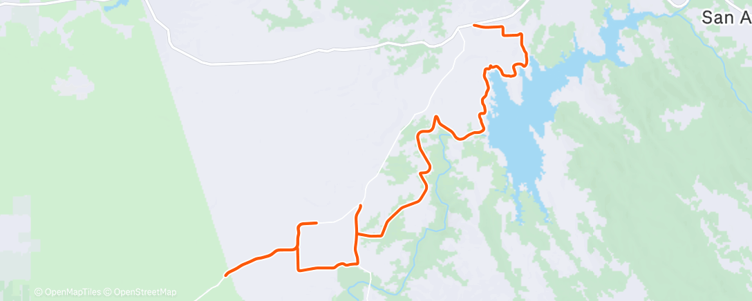 Map of the activity, Climbs into the Mist + Rec Loop