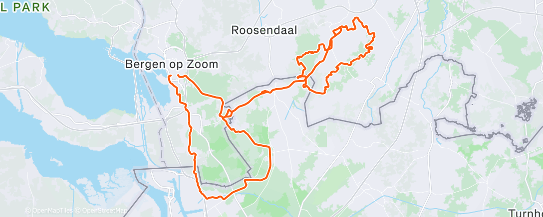 Карта физической активности (Toertocht Sprundel)