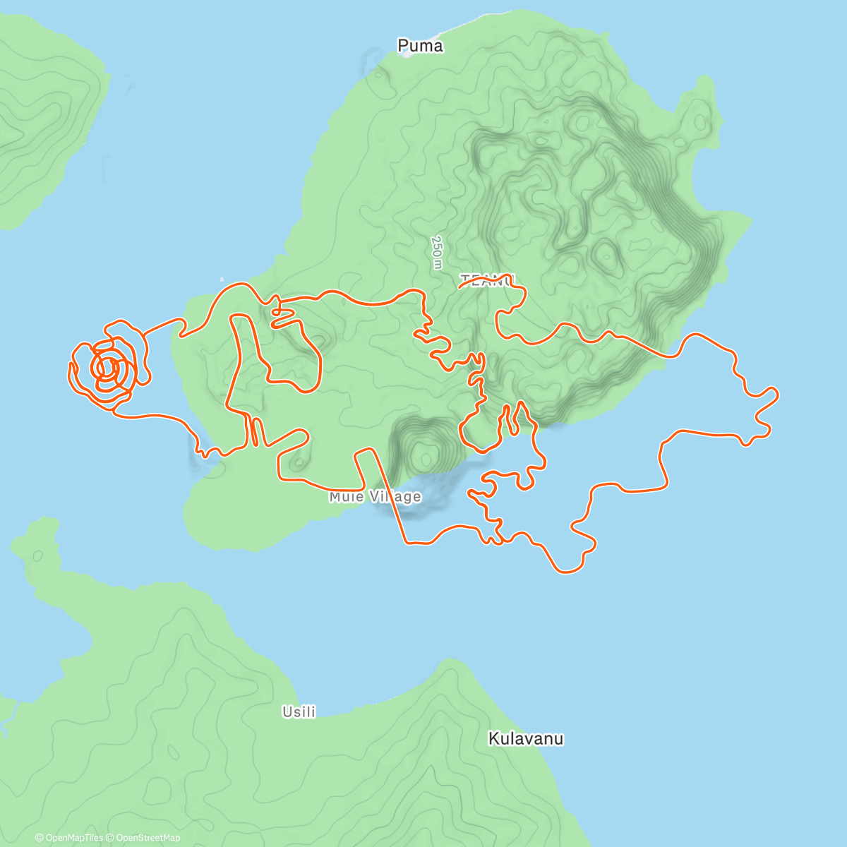 Mappa dell'attività Zwift - Big Foot Hills in Watopia