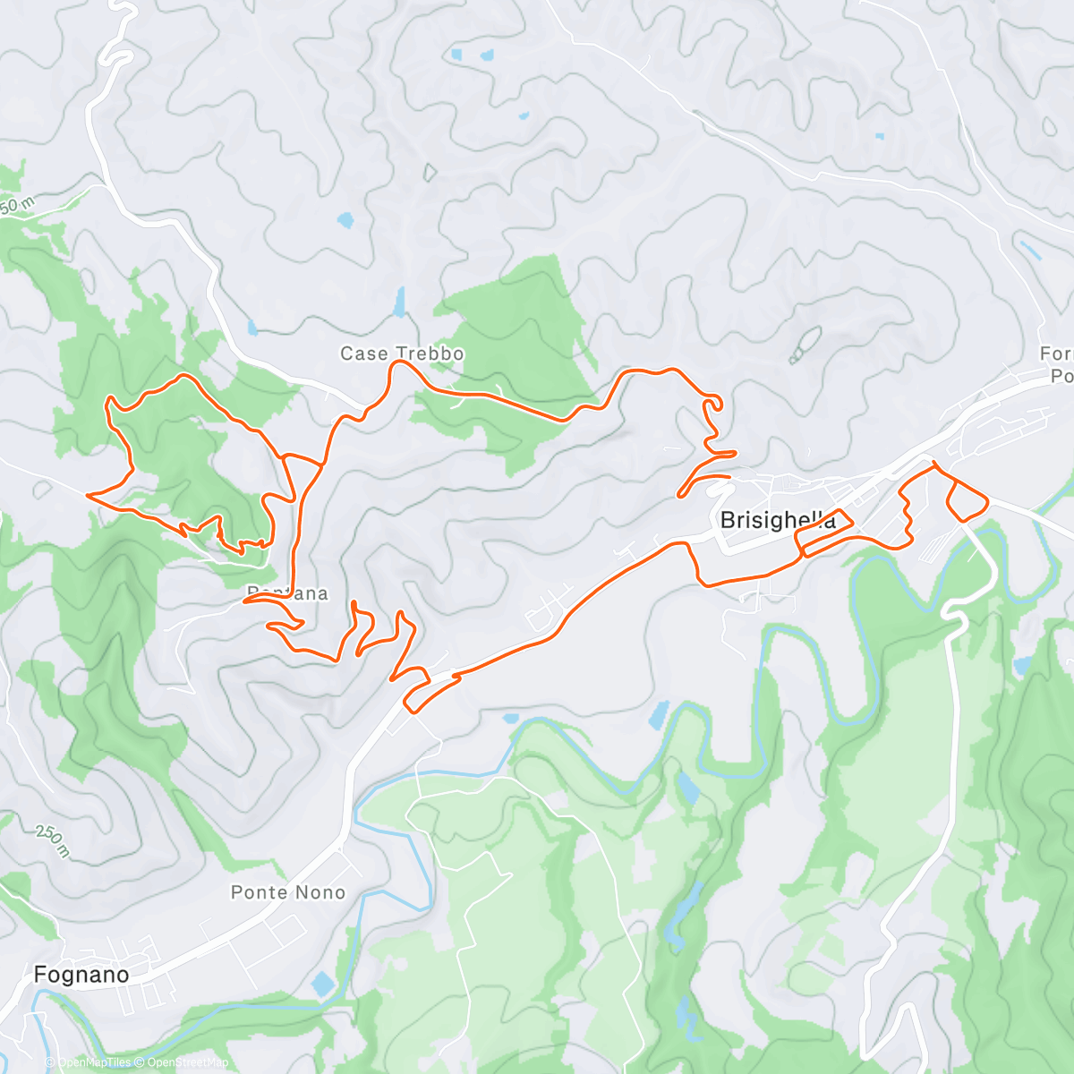 Карта физической активности (uphill threshold blocks on trails (163))