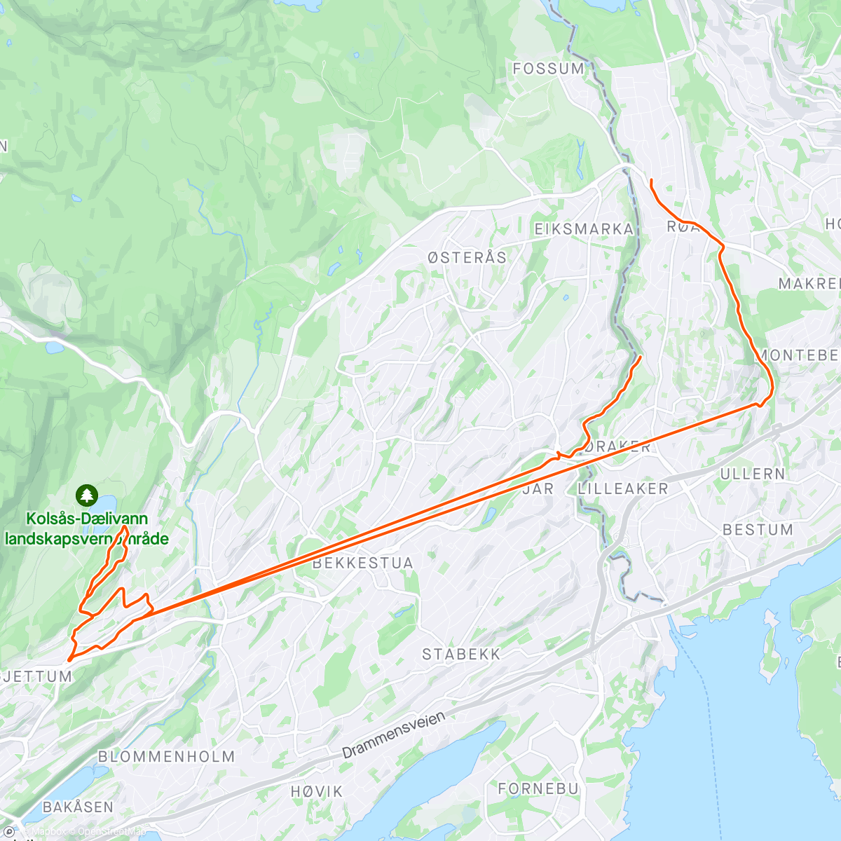 「Jobb/transport + hareoppdrag for Matilda på sykkel」活動的地圖