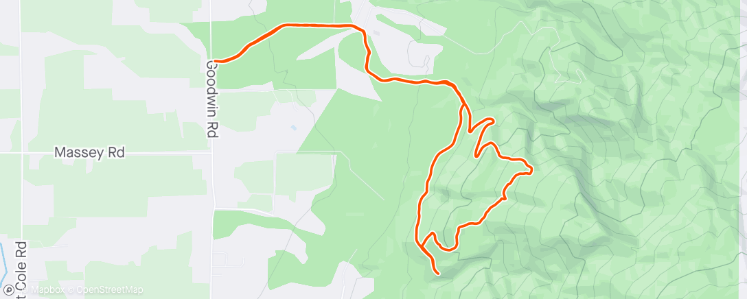 Map of the activity, Bear ridge to campers ridge loop