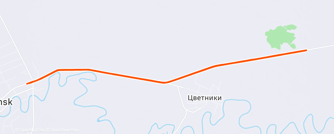 Map of the activity, Evening Run