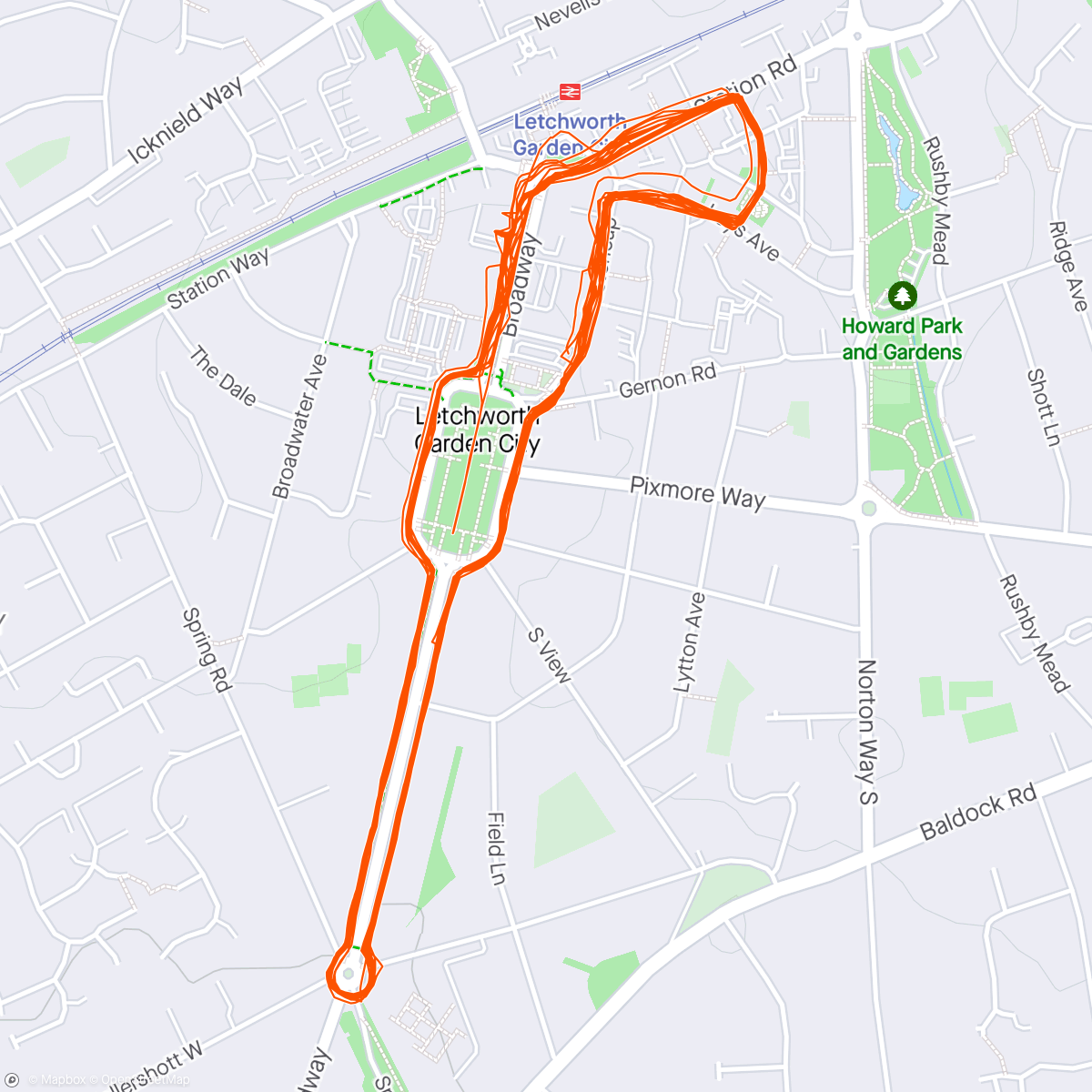 Map of the activity, Flawed Hero Virtual London Marathon 2024