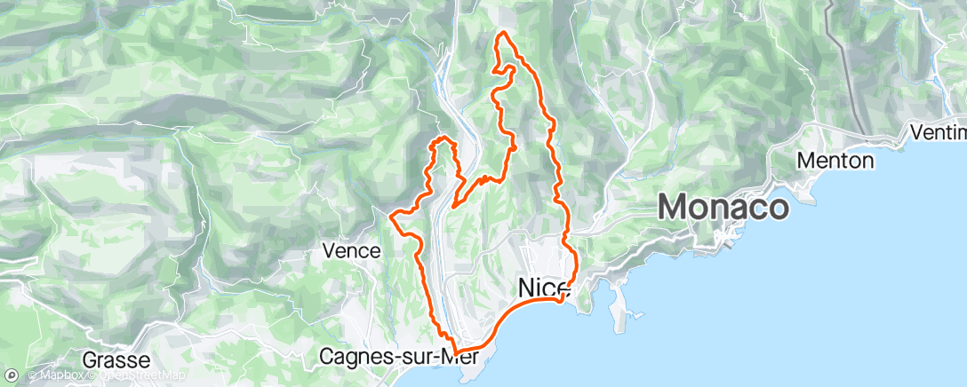 Map of the activity, arrière pays