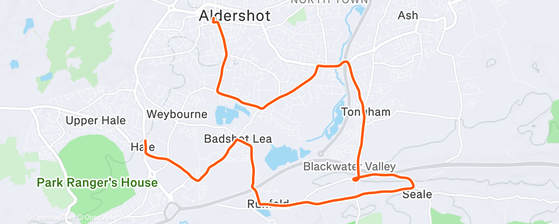 Карта физической активности (Lunch Ride)