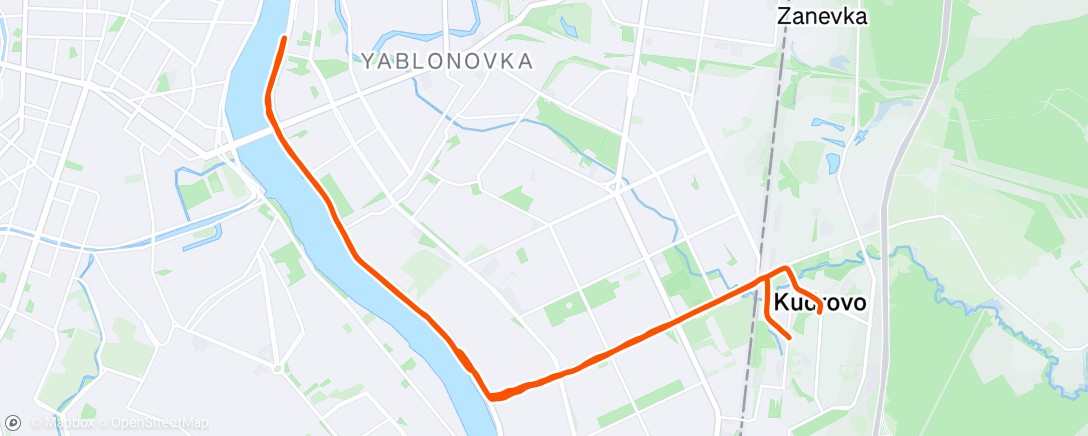 Map of the activity, Утренний забег