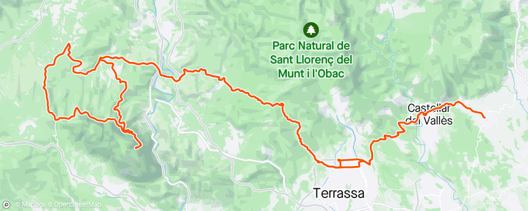 Map of the activity, Montserrat amb tornada per Marganell