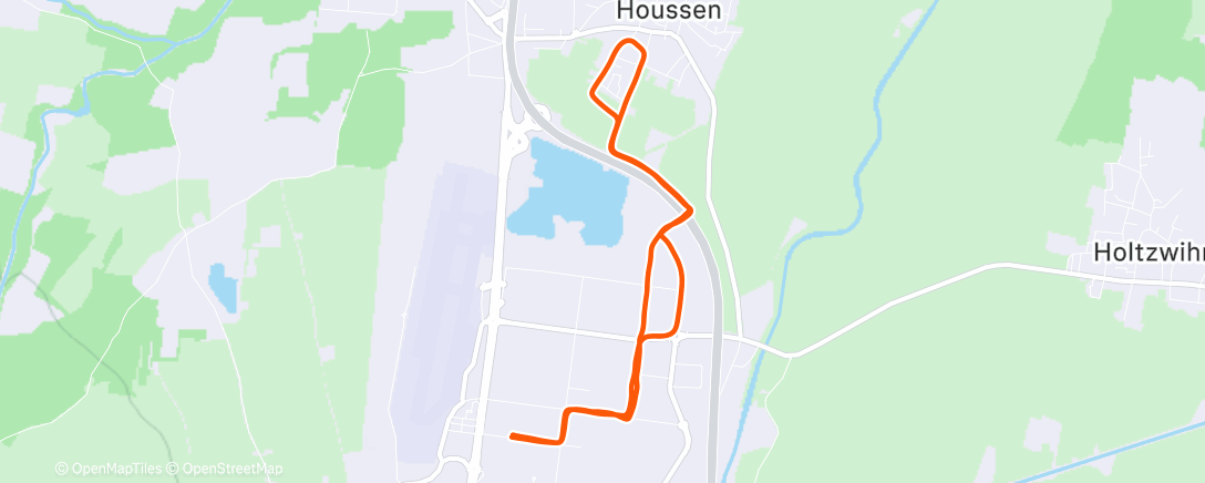 Map of the activity, Afternoon Run