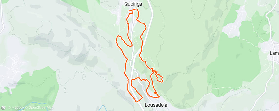 Map of the activity, Trail da Queiriga
