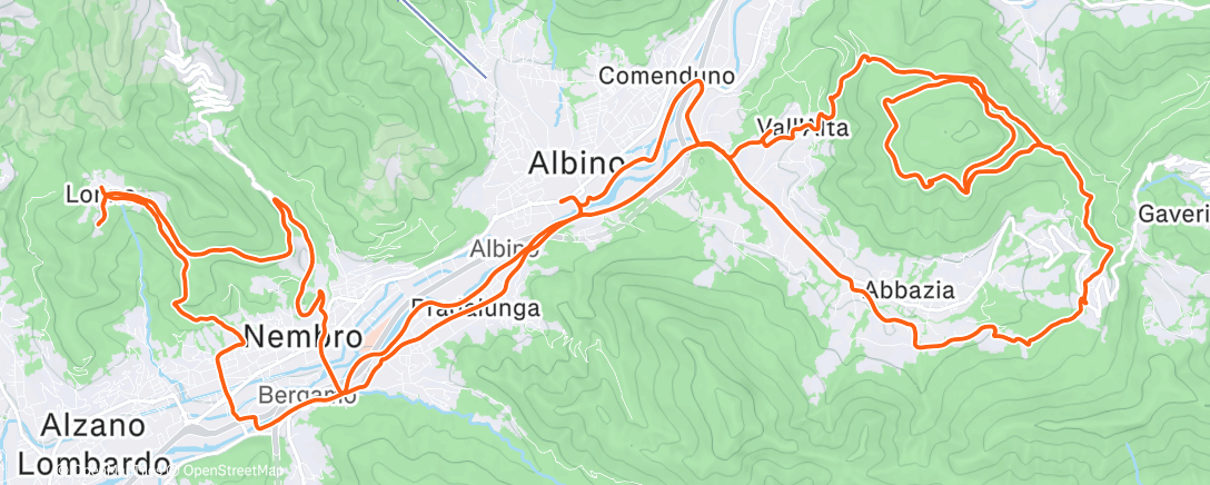 Map of the activity, Sessione di mountain biking mattutina