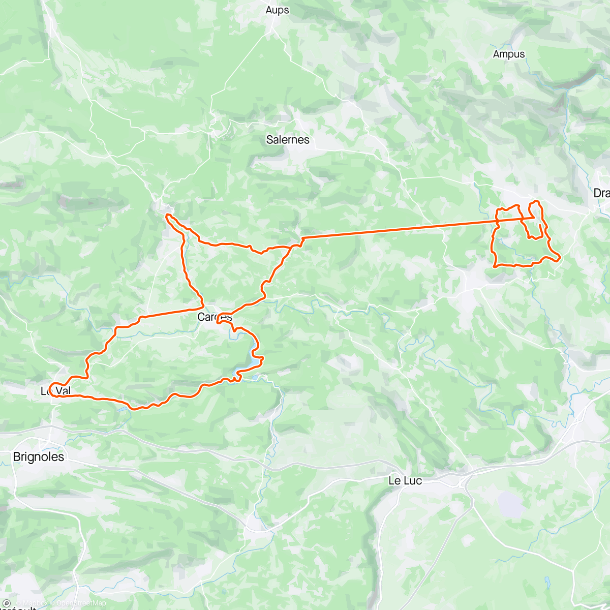 Map of the activity, Tour du Var