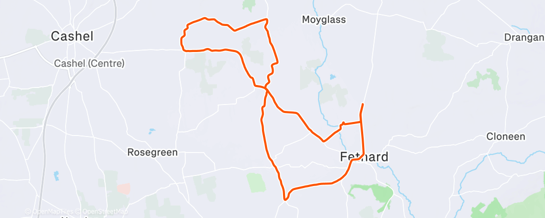 Map of the activity, Afternoon Ride