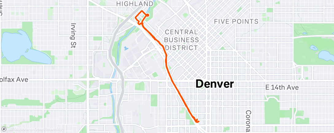 Map of the activity, Lunch Run