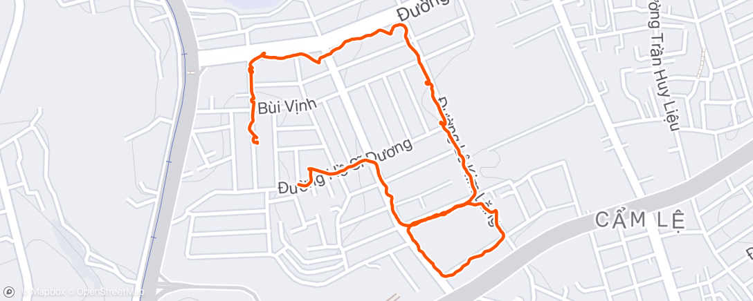 Map of the activity, Afternoon Run