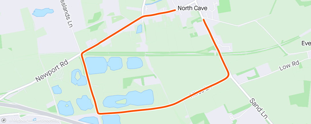 Map of the activity, Evening Run/Walk