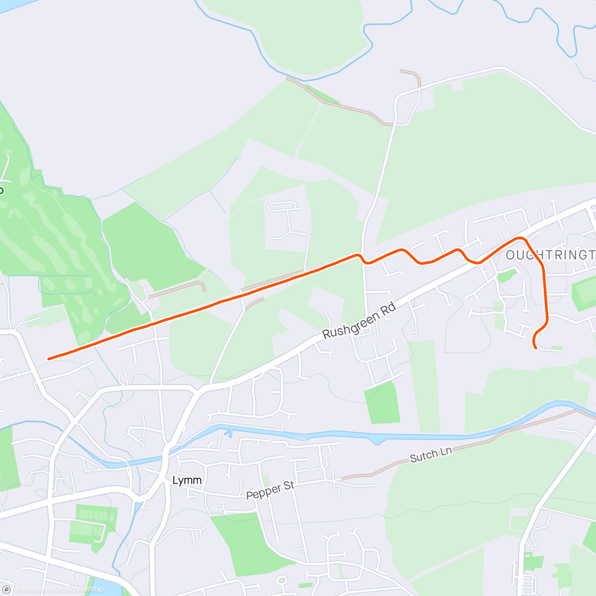 Map of the activity, Run back from school with Harmony biking