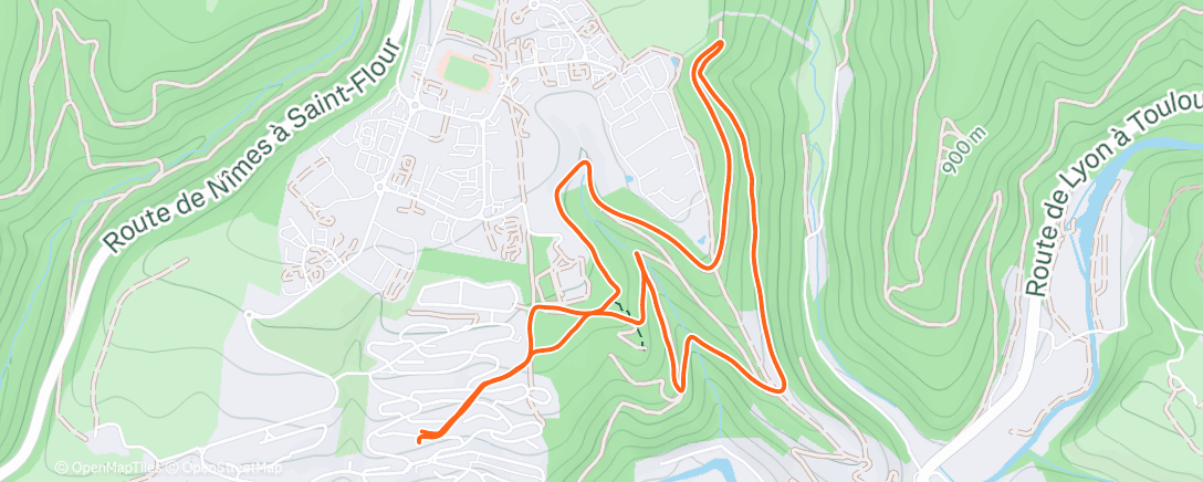 Map of the activity, Run2025#171 - Mende/Reboisement