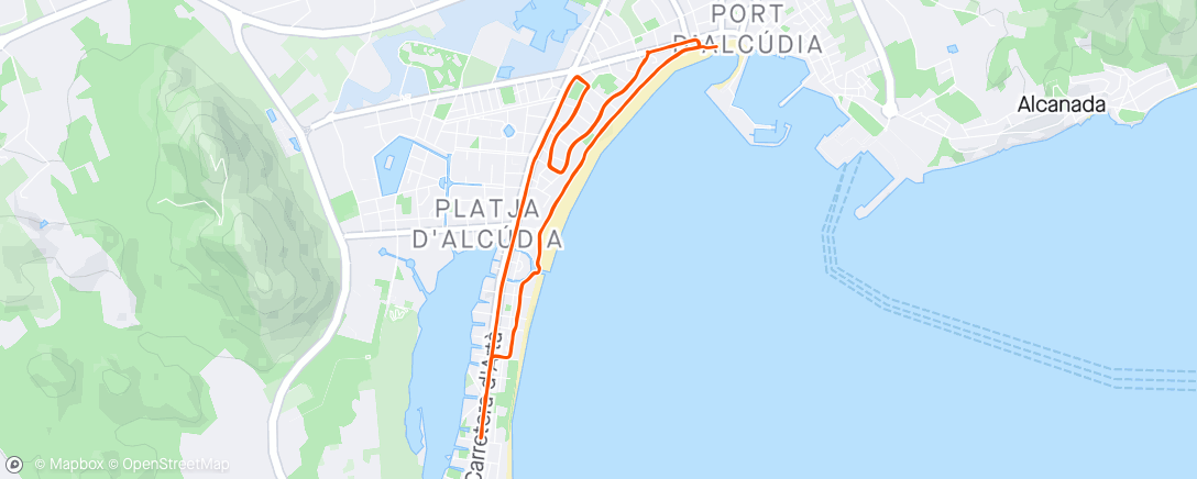 Mapa de la actividad, Ironman 70.3 - Alcúdia - Run