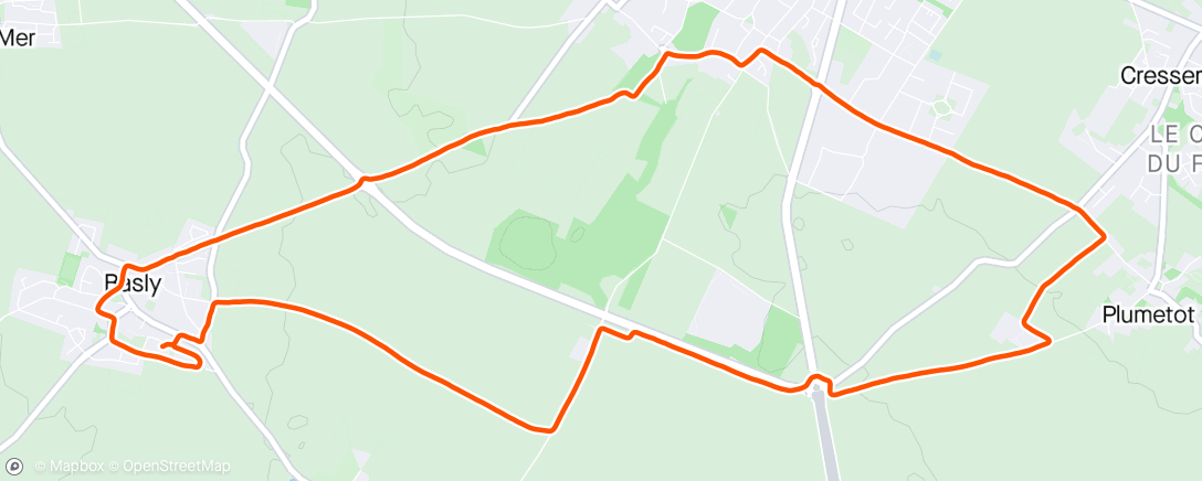 Map of the activity, S7- Course à pied le matin