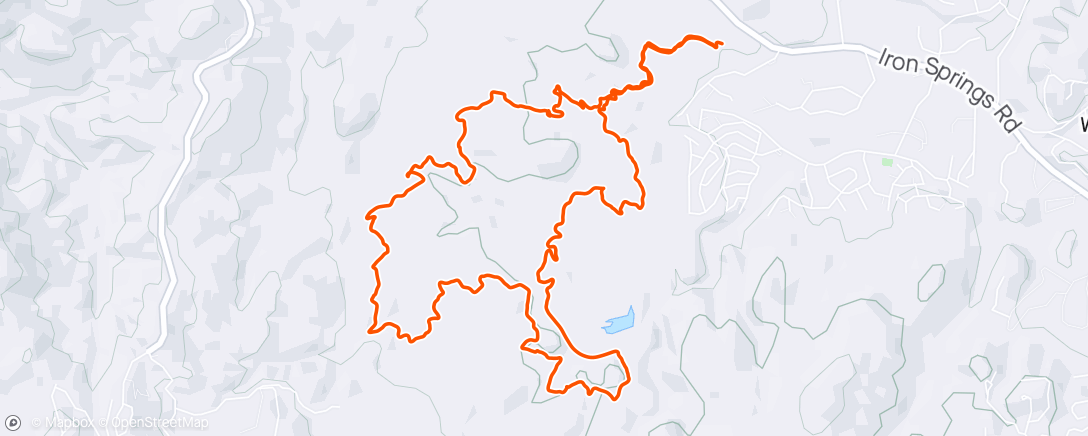 Map of the activity, Ride with Sam.